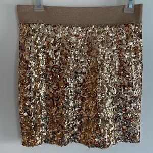 Gold sequin small mini skirt from Arden B